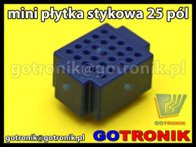 Mini płytka stykowa 25 pól niebieska