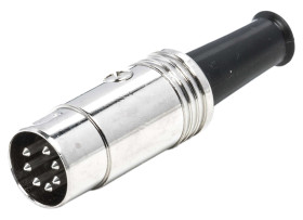 Wtyk Din 7 -pinowe Męski Montaż na kablu 60 V AC