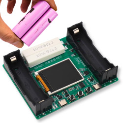 Tester pojemności i rezystancji ogniw 18650 akumulatorów + kolorowy ekran