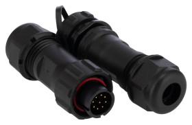 Przemysłowe złącza okrągłe 9, 9-pinowe SY13 Kabel, Układ szeregowy Wtyczka, gniazdo RS PRO