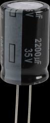 EEUFR1V222 Electrolytic capacitor, radial, 2220 µF, 35 V, 105°C, low ESR