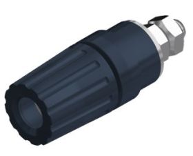 PKI 110 SW Gniazdo laboratoryjne (aparatowe) izolowane 4mm, przyłącze M4, czarne, Hirschmann, 931714100, PKI110