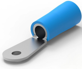 Insulated ring cable lug, 13-15 mm², AWG 6, 4.34 mm, M4, blue, 52042-2