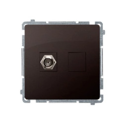 Simon Basic Gniazdo antenowe typu F pojedyncze czekoladowy BMAF1.01/47