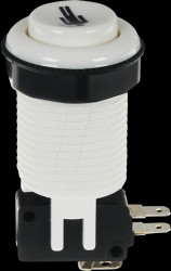 BUTTON-PLAYER Arcade Button with micro switch, white