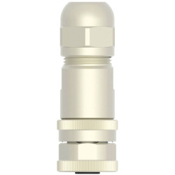 TE Connectivity T4110012081-000 M12 Socket 8-Pin Straight Connector