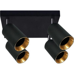 Plafon LED Oprawa Lampa Ścienno-Sufitowa 4xGU10 MARIBEL Czarny Goldlux
