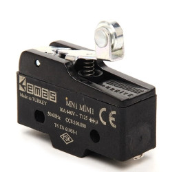 Wyłącznik krańcowy miniaturowy, 1CO, krótka dźwignia z rolką metalową, T0-MN1MIM1