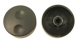 Pokrętło potencjometru oś: 6mm średnica: 39.6mm Wielowypustowe Guma Czarny RS PRO