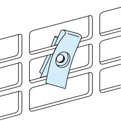 PrismaSet Nakrętki zatrzaskowe 20x M5 do płyt montażowych LVS03181