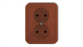 Liza Gniazdo Podwójne B/U Brązowy 4Gpt-2