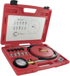 Zestaw testowy pojazdów, typ: Wspornik silnika, w zestawie: Manometr 0-10 Bar (Ø 80 Mm) + Rura (dł. 1300 Mm) + Złącze