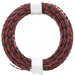 Donau 210-10 Elektronik Twin-Core Wire 2x0.04mm&#xB2; Red/Black 10m For LEDs