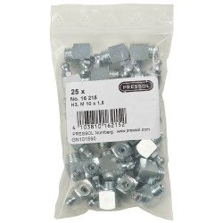 Pressol 16 215 Tapered Lubricating Nipple H3-90&#xB0; M10x1.5-VZ 25pcs