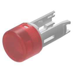 Soczewki do wskaźników, 18-932, Czerwony, Okrągły, średnica: 7.5