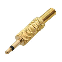 Wtyk Jack 3,5 mono złoty / 1163