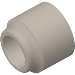 Round spacer sleeve, with a rim, ceramic, 013.87.225