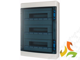Rozdzielnica natynkowa 54 modułowa 3x18M drzwi transparentne IP65 IKA-3/54-ST 174202 EATON