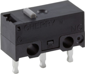 Subminiature snap-action switch, On-On, PCB connection, pin plunger, 1.4 N, 3 A/125 VAC, 2A/30 VDC, IP40, DG23-B1AA