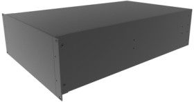 19 inch enclosure, 4 U, (W x H x D) 422 x 178 x 711 mm, aluminum, black, RM4U1928SBK