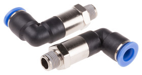 Złączka pneumatyczna R 1/8 męskie Wciskane 8 mm RS PRO Adapter gwintowany kolankowy R 1/8 męskie