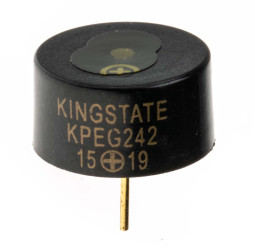 Brzęczyk piezoelektryczny średnica 13.7mm, sygnał ciągły 70dB RS PRO