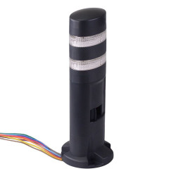 LD6A-2DZQB-RSC Red/Blue Clear Lens Stack Light LED Tower with Sounder & Flasher Direct Mount 24VAC/DC IDEC