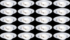 99997 Flush-mounted light, 4.8 W, 3000 K, 450 lm, round, matt white, s