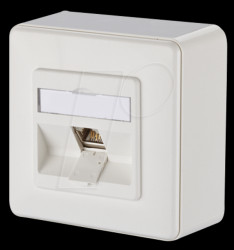 1309110002-E E-DAT modul 1 port AP Cat.6A pure white RAL9010