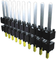 Złącze szpilkowe 10-pinowe raster: 2.54mm -rzędowe Samtec Przewlekany