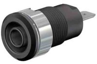 BAN-G1KV-24B Gniazdo bananowe, na obudowę, duże, czarne 24A - 1kV