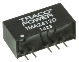 Przetwornica DC-DC, 1W, Uwe 21,6 → 26,4 V DC, Uwy ±12V dc, Iwy 42mA, TRACOPOWER