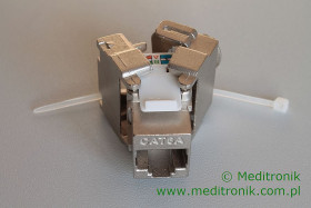 Moduł keystone gniazdo RJ45 FTP kat.6A montaż poziomy, ekranowany beznarzędzi