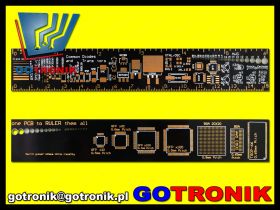 Linijka 15cm PCB czarna