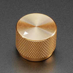Anodized Aluminium Machined Knob - Gold - 20mm Diameter