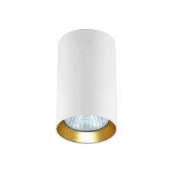 Tuba natynkowa Manacor 9 cm biało - złote 1xGU10 Light Prestige