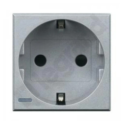 AXOLUTE - Gniazdo SCHUKO 2P+Z 16A ALUMINIUM HC4141