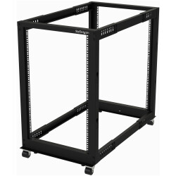 StarTech.com 4POSTRACK18U 4-Post 18U Mobile Open Frame Server Rack, Four Post 1