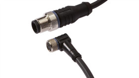 Vk100f81, Kabel Przyłączeniowy, 1M, M8 Żeński 4Pin Kątowy, M12 Męski 4Pin...