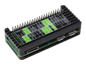 Waveshare Aluminum Alloy Protection Case for Raspberry Pi Zero Series, Fits Zero / Zero 2 W