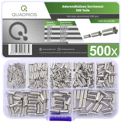 Quadrios 22C484 Ferrule Set Uninsulated 500 pcs High-Purity Copper