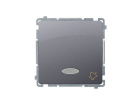 SIMON BASIC Wyłącznik zwierny przycisk "dzwonek" z podświetleniem LED (moduł) szybkozłącza stal inox BMD1L.01/21 KONTAKT SIMON