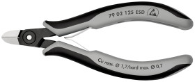 Szczypce Knipex długość 125 mm gr. cięcia: 1.7mm Nie Stal chromowana z łożyskami kulkowymi