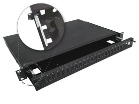 Przełącznica światłowodowa teleskopowa 24xSC duplex 19 1U, wysuwalna FOP-1U-24SCD-C-P