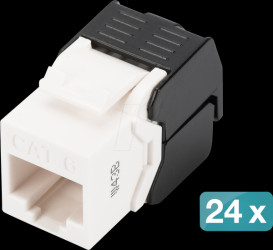 DN-93603-24 Keystone module, Cat.6, unshielded, 24 pieces