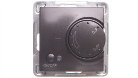 Impresja Regulator Temperatury /Czujnik Podłogowy/ Antracyt Rtp-1Y/M/50