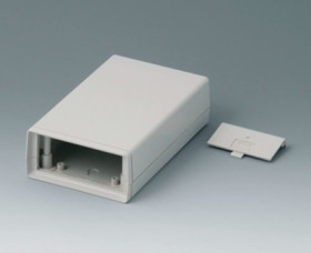 ABS shell housing, (L x W x H) 113 x 77 x 45 mm, gray white (RAL 9002), A9408346