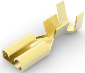 Uninsulated flat plug sleeve, 4.75 x 0.81 mm, 1.03 to 2.62 mm², AWG 17 to 13, brass, 5-160491-1