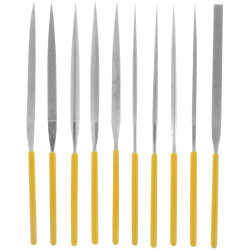 Donau M58 Needle File Set 12-Piece 150mm with Round Plastic Handle