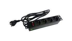 Listwa Zasilająca Rack 10 Cali Pdu Gniazdo 4 X Cee 7/5 Wtyk Cee 7/7